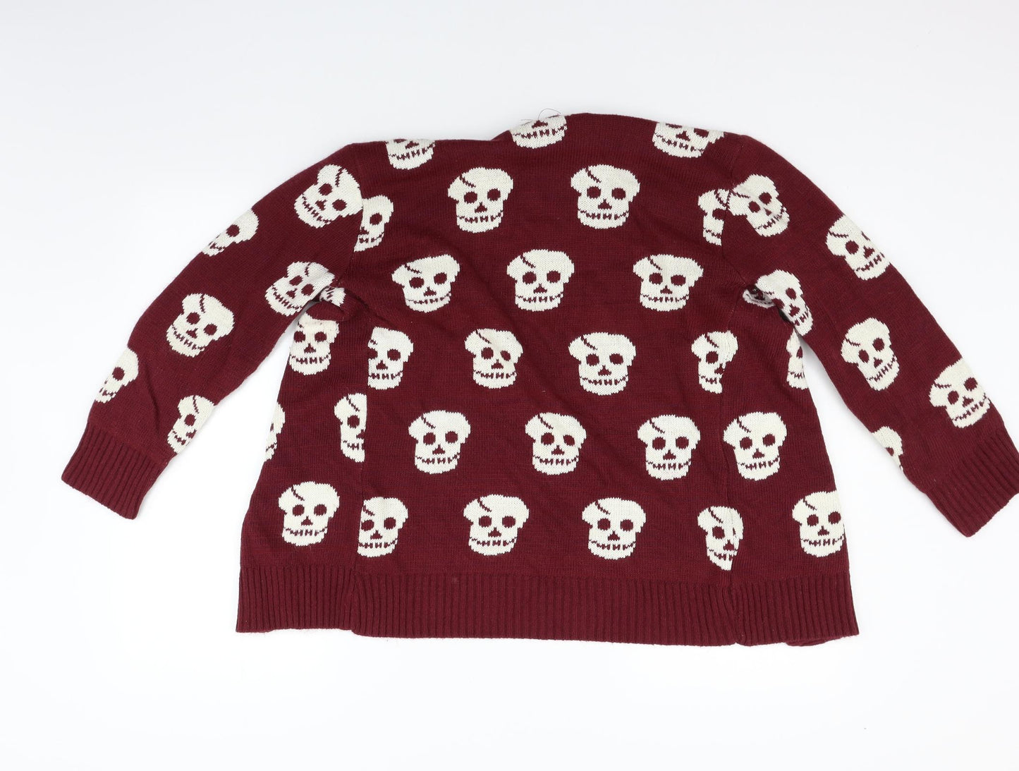 Be Jealous Womens Red   Cardigan Jumper Size M