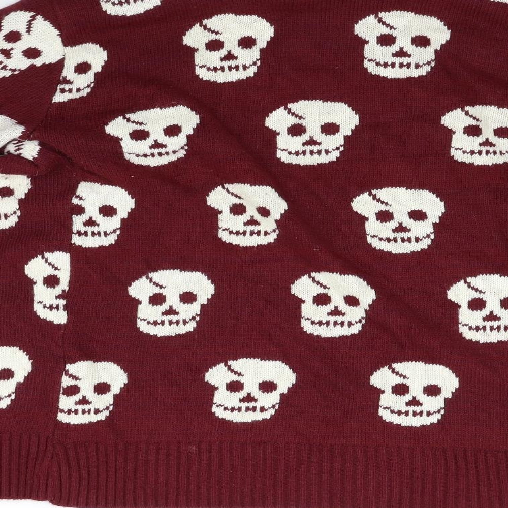 Be Jealous Womens Red   Cardigan Jumper Size M