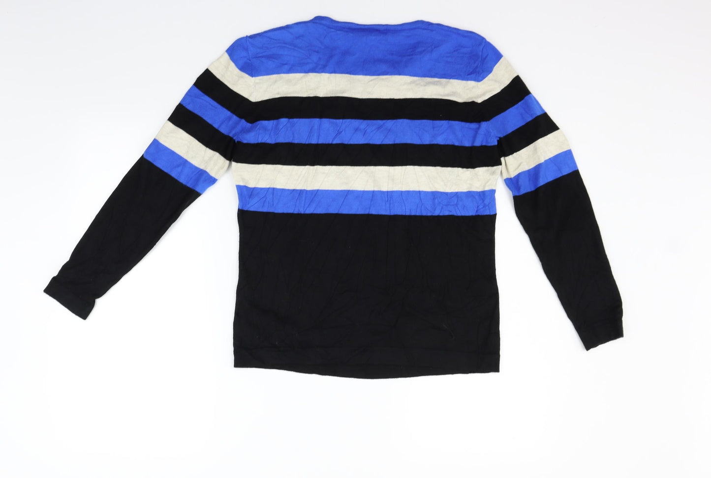 Wallis Womens Blue Geometric  Pullover Jumper Size 14