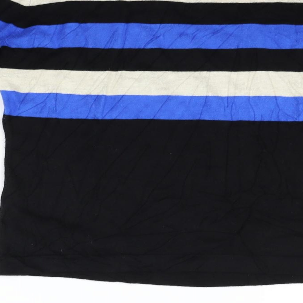 Wallis Womens Blue Geometric  Pullover Jumper Size 14