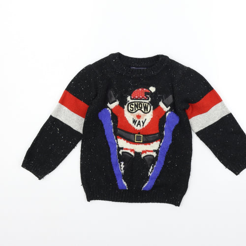 Next  Girls Black   Pullover Jumper Size 3 Years  - christams