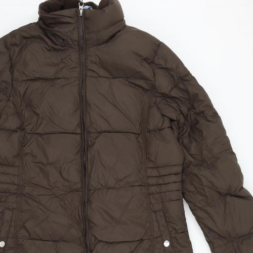 Lands' End Mens Brown   Jacket Coat Size L  - down & feather