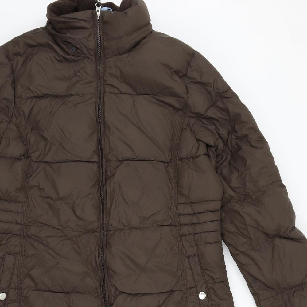 Lands' End Mens Brown   Jacket Coat Size L  - down & feather