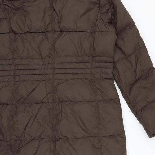 Lands' End Mens Brown   Jacket Coat Size L  - down & feather
