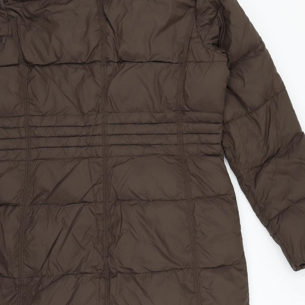 Lands' End Mens Brown   Jacket Coat Size L  - down & feather