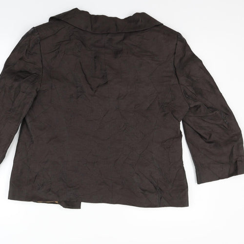 county casual Womens Brown   Jacket Blazer Size 14  - BROKEN BUTTON