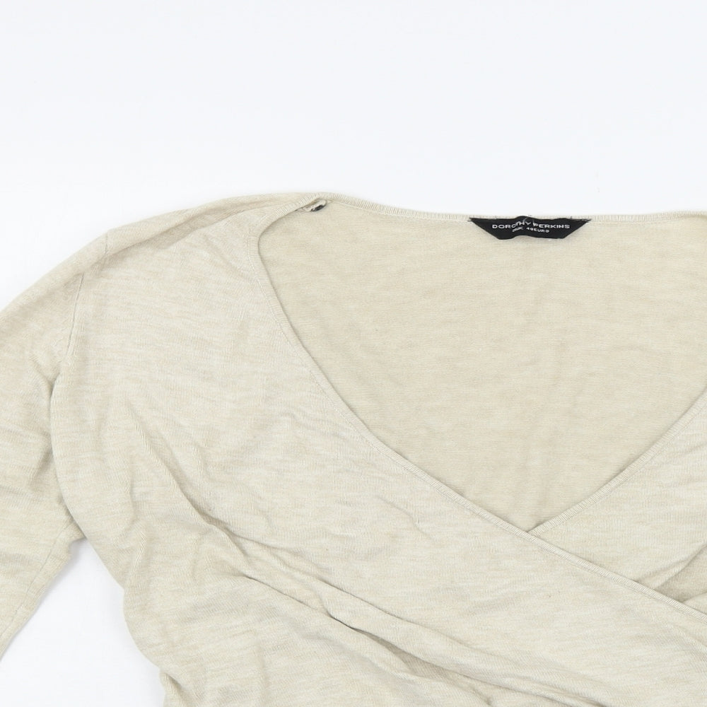 Dorothy Perkins Womens Beige   Pullover Jumper Size 22