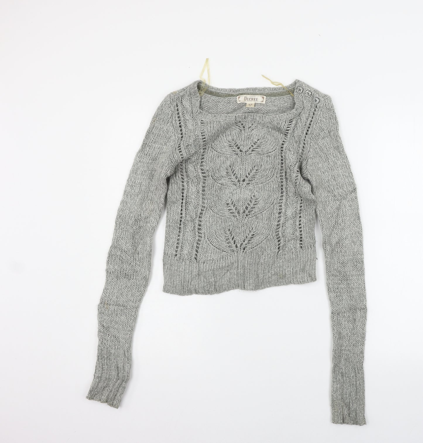 Decree Womens Grey   Pullover Jumper Size M