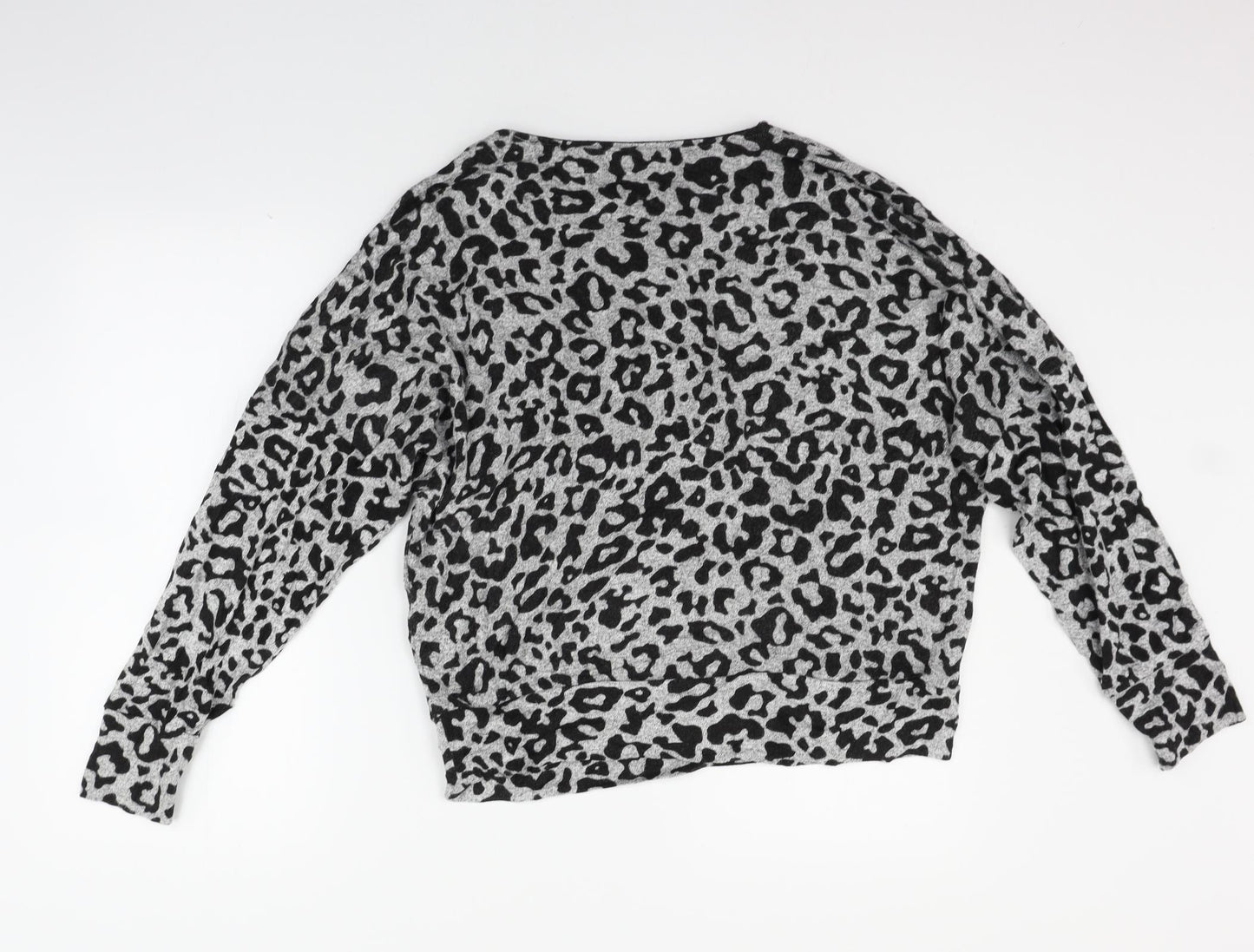 Dorothy Perkins Womens Grey Animal Print  Pullover Jumper Size 12