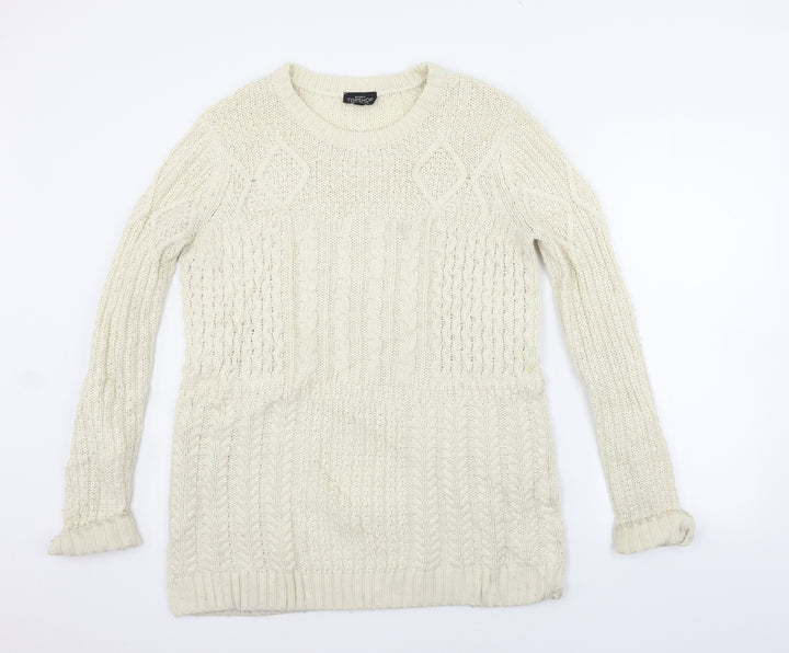 Topshop Womens Beige   Pullover Jumper Size 8