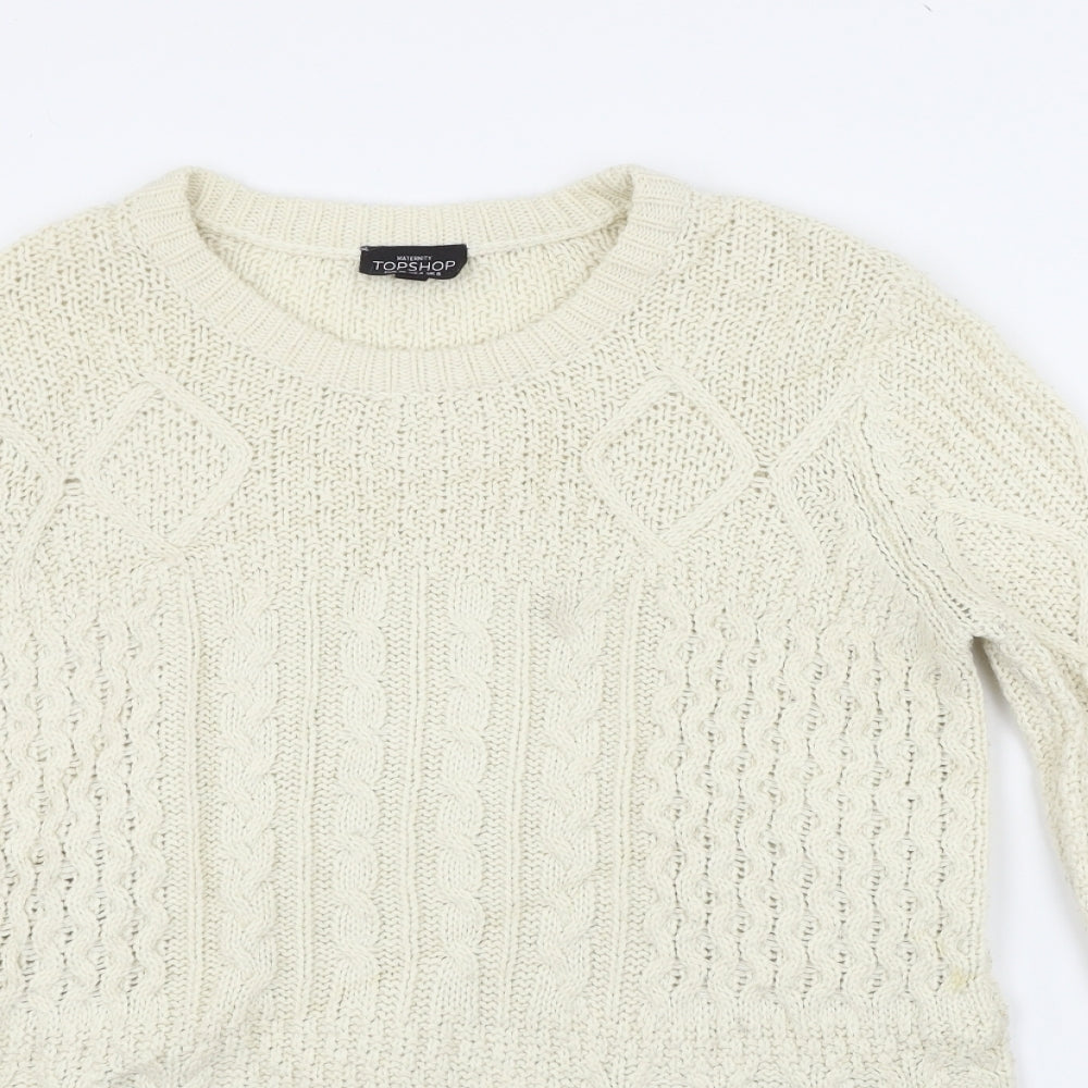 Topshop Womens Beige   Pullover Jumper Size 8