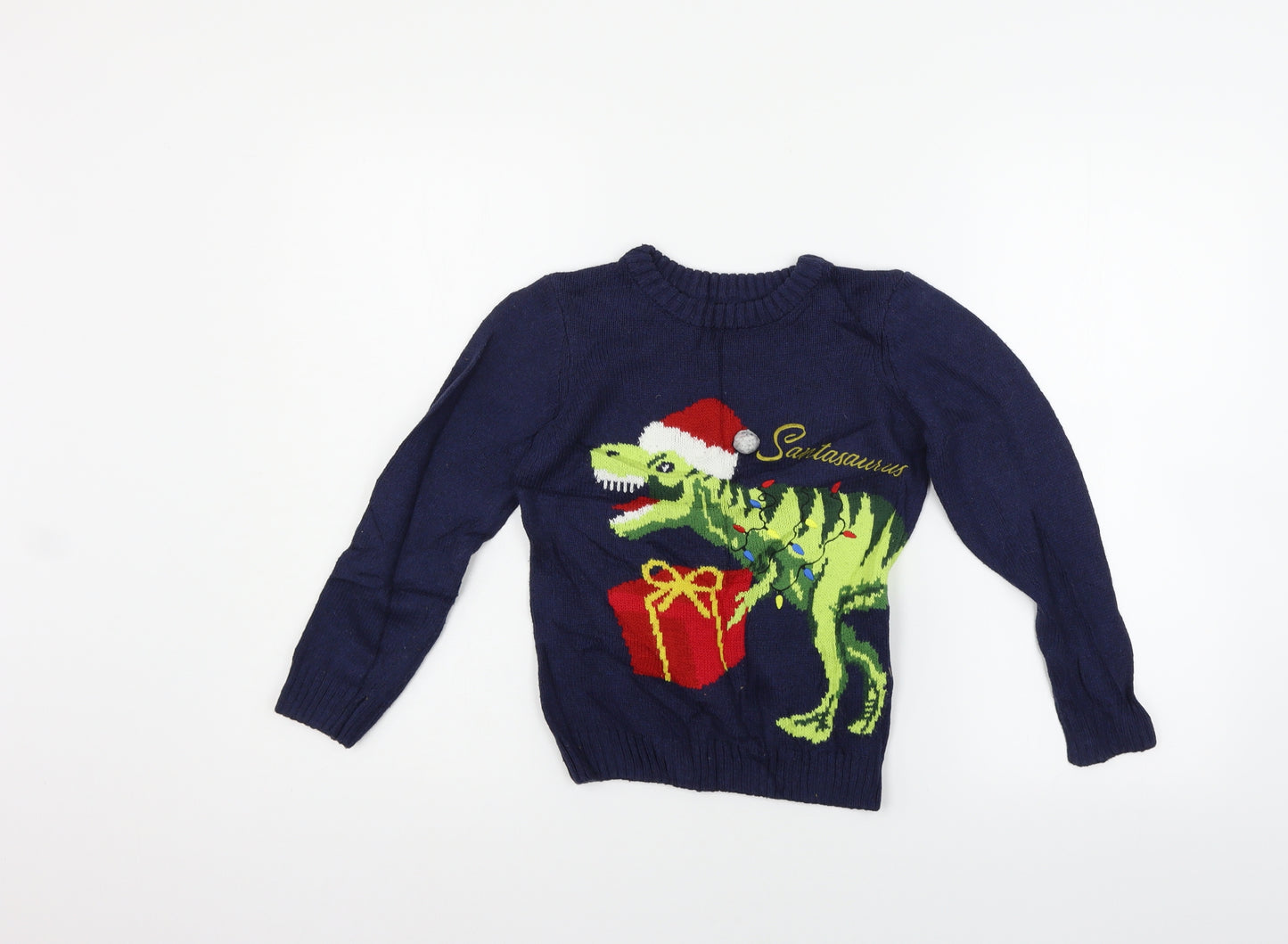 NEXT Boys Blue   Pullover Jumper Size 5 Years  - DINOSAUR