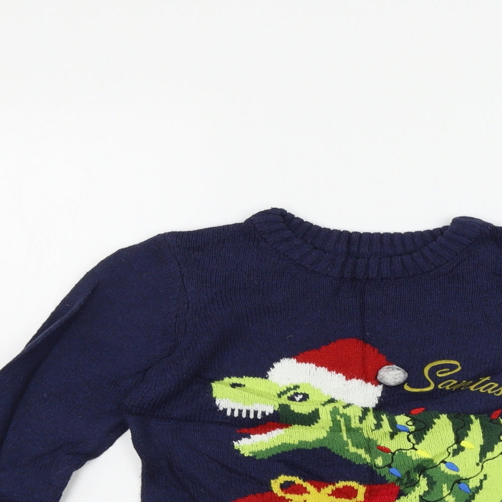 NEXT Boys Blue   Pullover Jumper Size 5 Years  - DINOSAUR