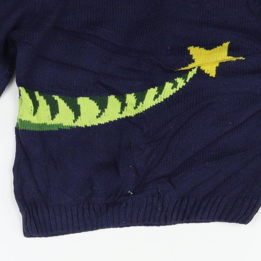 NEXT Boys Blue   Pullover Jumper Size 5 Years  - DINOSAUR