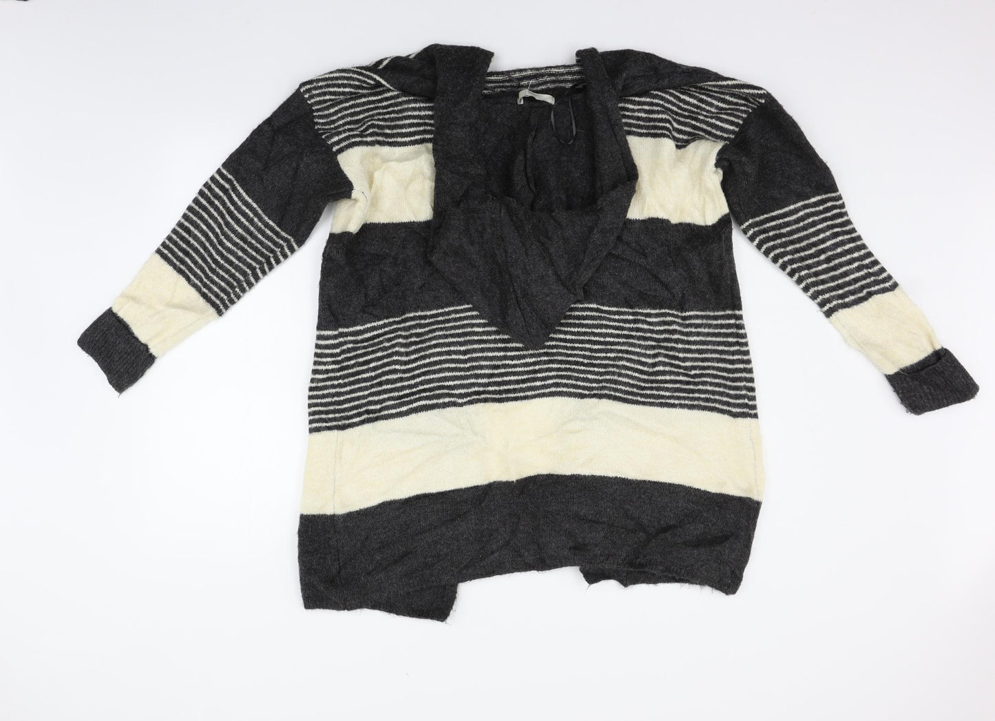 George Womens Beige Striped  Cardigan Jumper Size 8