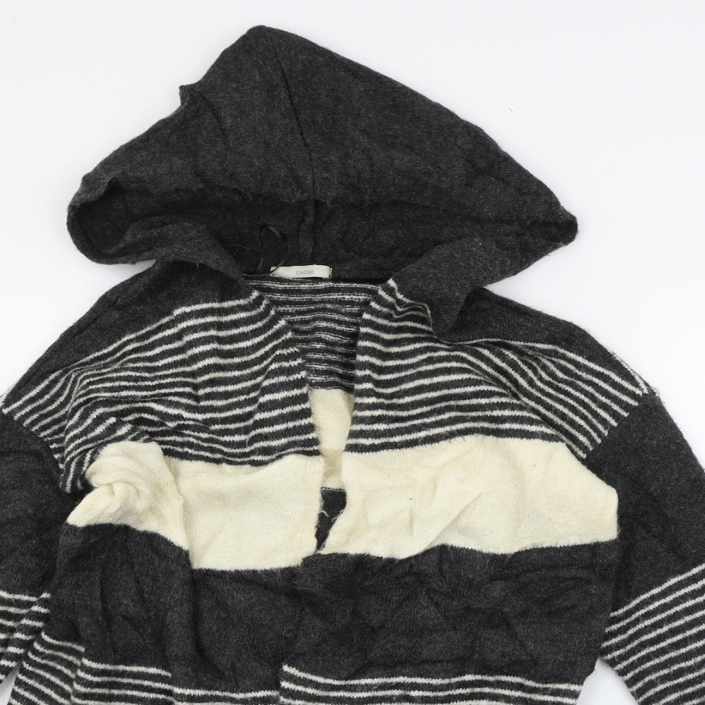 George Womens Beige Striped  Cardigan Jumper Size 8
