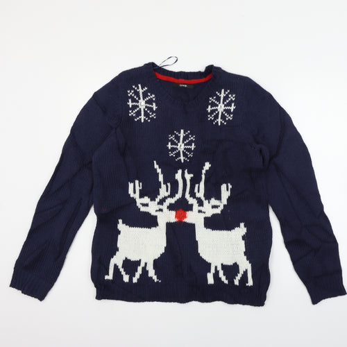 George Womens Blue   Pullover Jumper Size 14  - christams