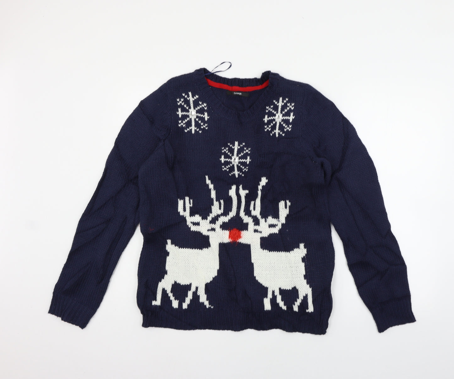 George Womens Blue   Pullover Jumper Size 14  - christams