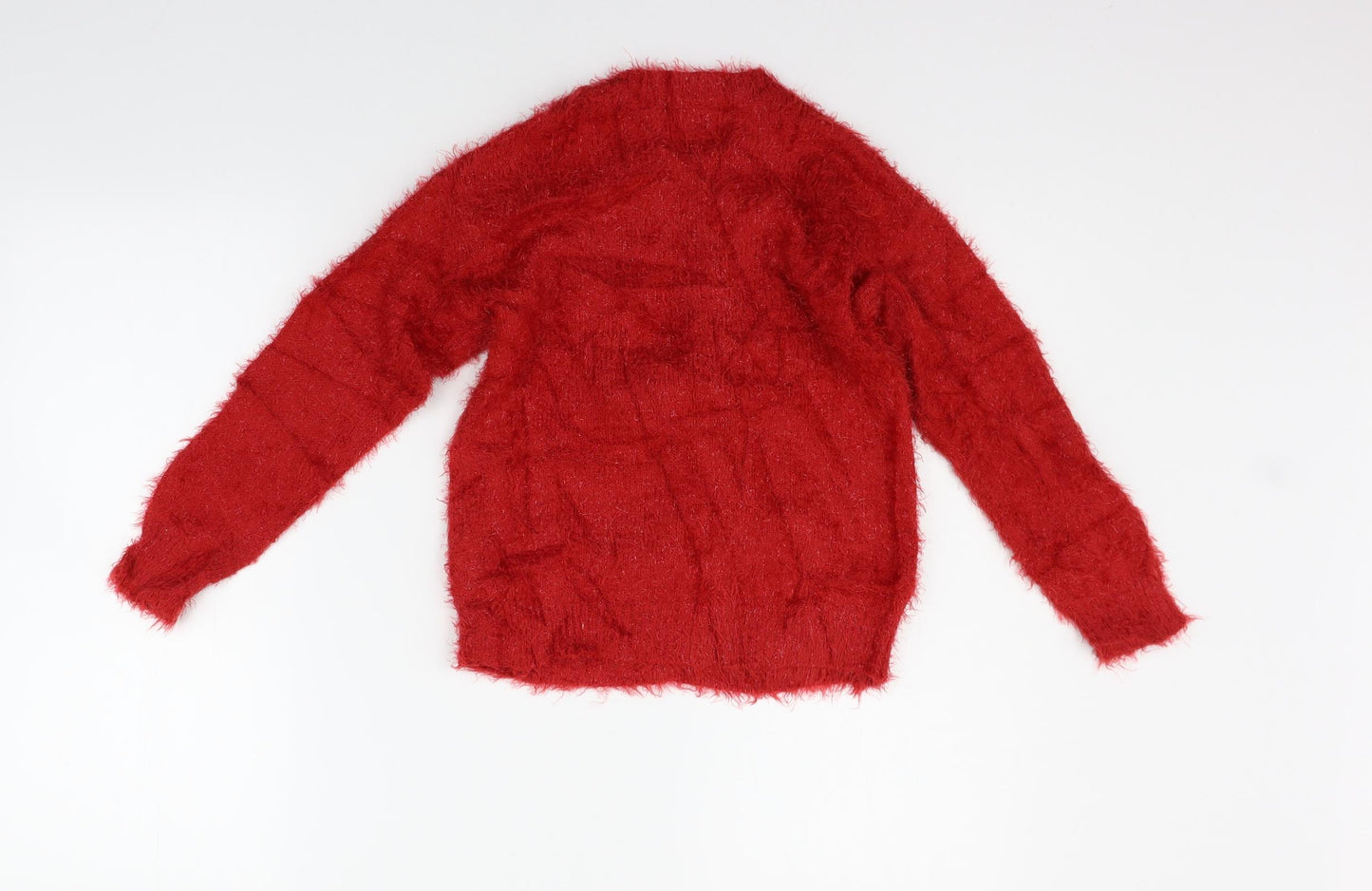 F&F Girls Red   Pullover Jumper Size 7-8 Years  - Raindeer