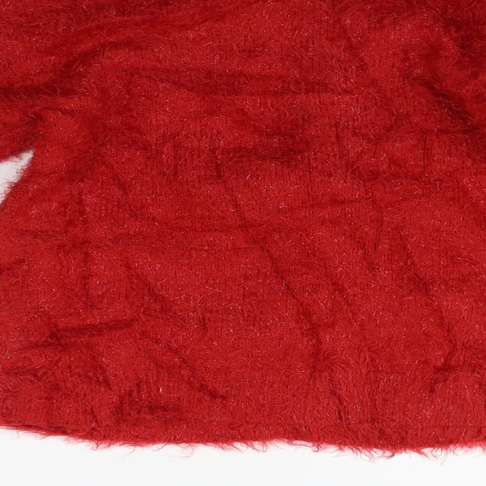F&F Girls Red   Pullover Jumper Size 7-8 Years  - Raindeer
