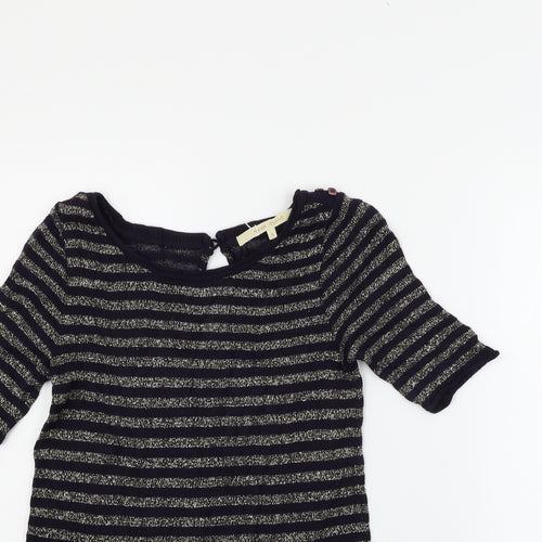 River Island Womens Blue Striped  Pullover Jumper Size 8