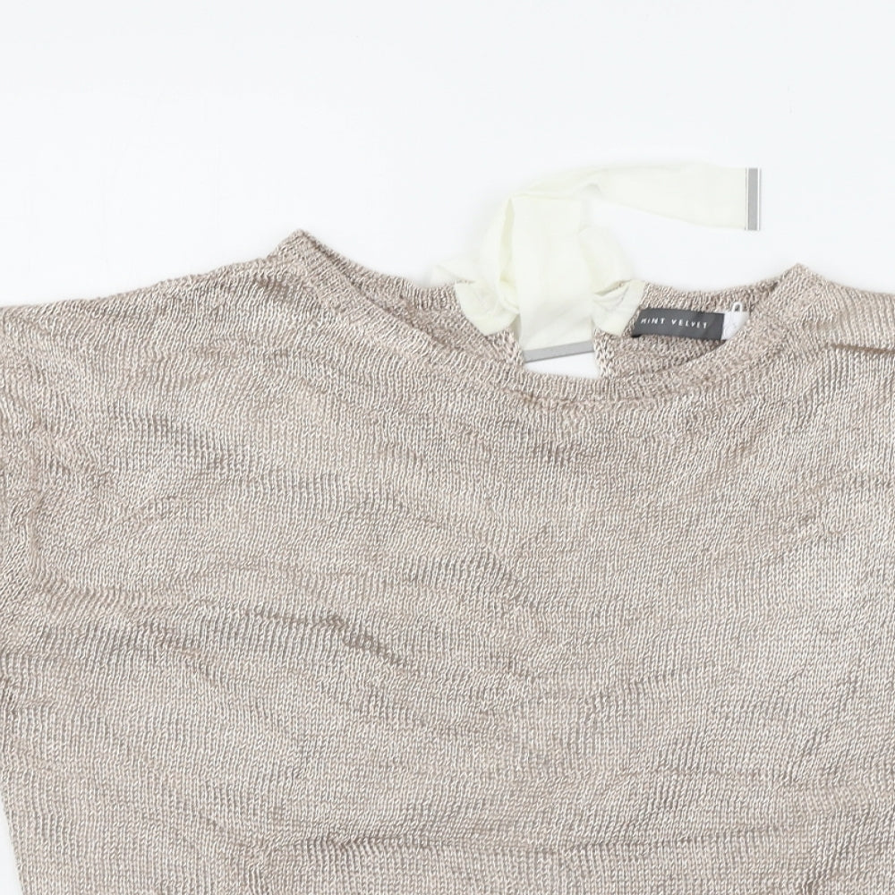 Mint Velvet Womens Beige   Pullover Jumper Size S