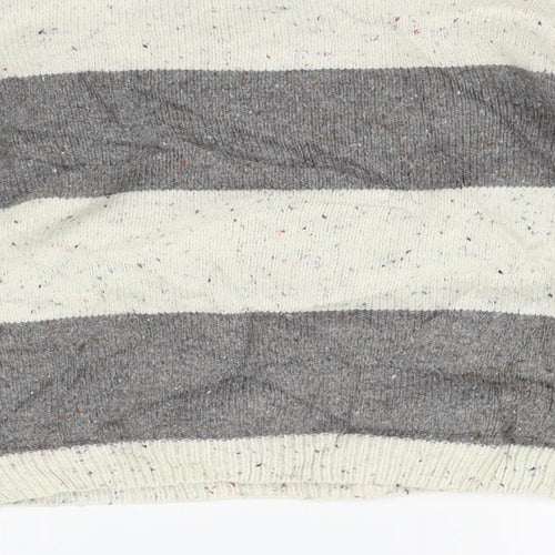 Nutmeg Girls Beige Striped  Pullover Jumper Size 4-5 Years