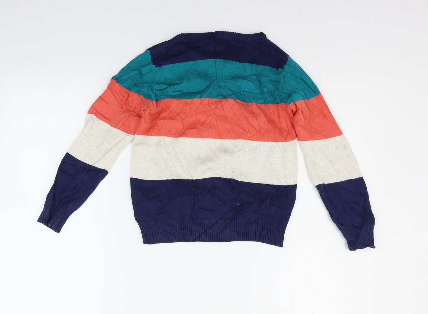 Kid1234 Girls Beige Striped  Pullover Jumper Size 8-9 Years