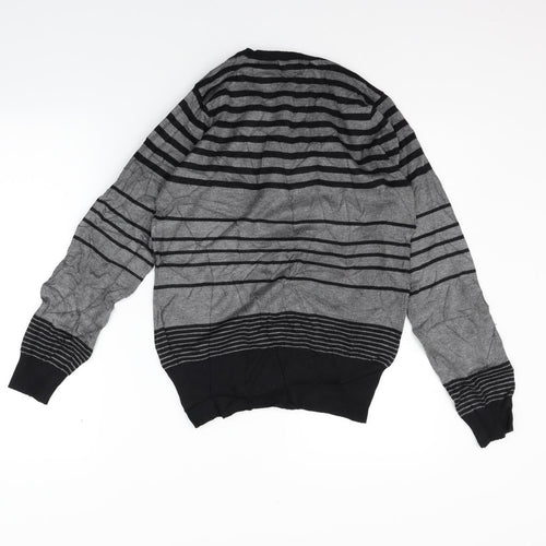 Debenhams Womens Grey Striped  Pullover Jumper Size 14