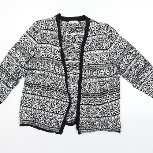 F&F Womens Grey Geometric  Cardigan Jumper Size 14