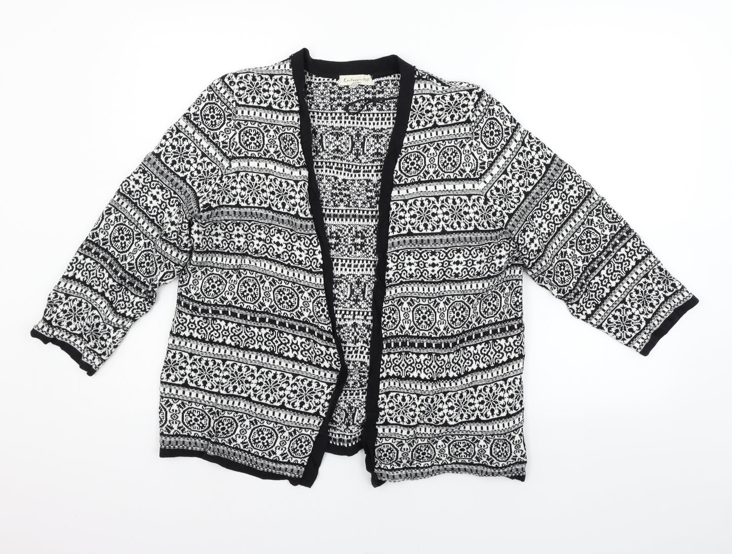 F&F Womens Grey Geometric  Cardigan Jumper Size 14