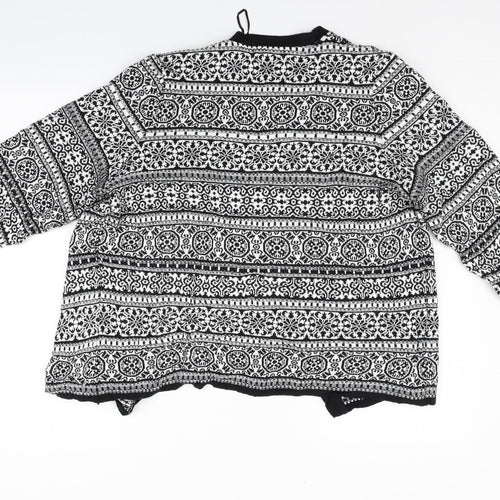 F&F Womens Grey Geometric  Cardigan Jumper Size 14