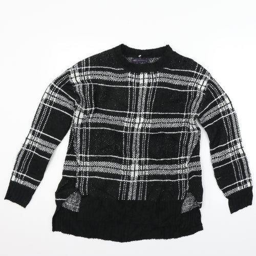 Marks and Spencer Womens Black Geometric  Pullover Jumper Size S