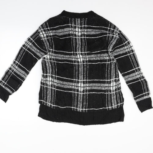 Marks and Spencer Womens Black Geometric  Pullover Jumper Size S
