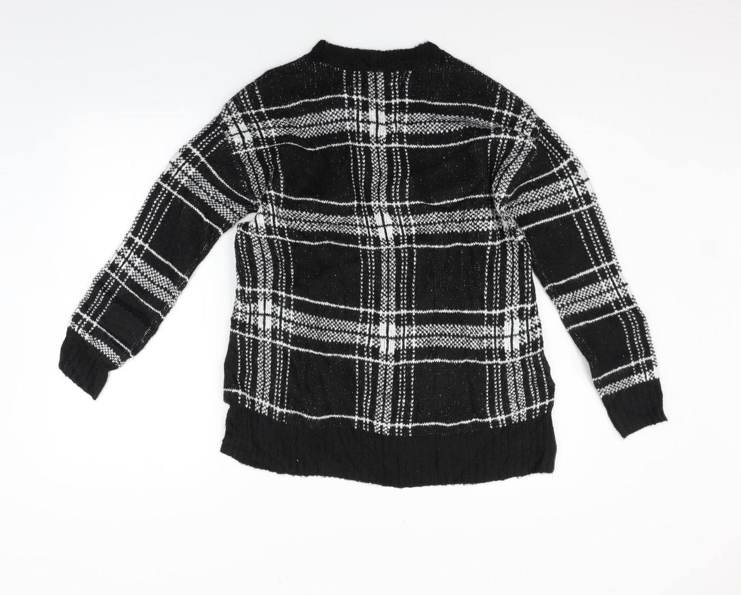 Marks and Spencer Womens Black Geometric  Pullover Jumper Size S