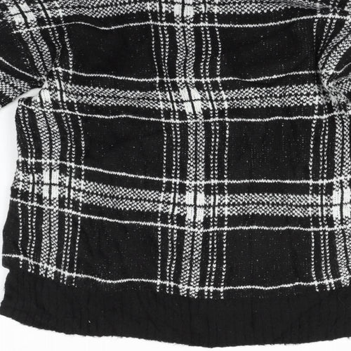 Marks and Spencer Womens Black Geometric  Pullover Jumper Size S