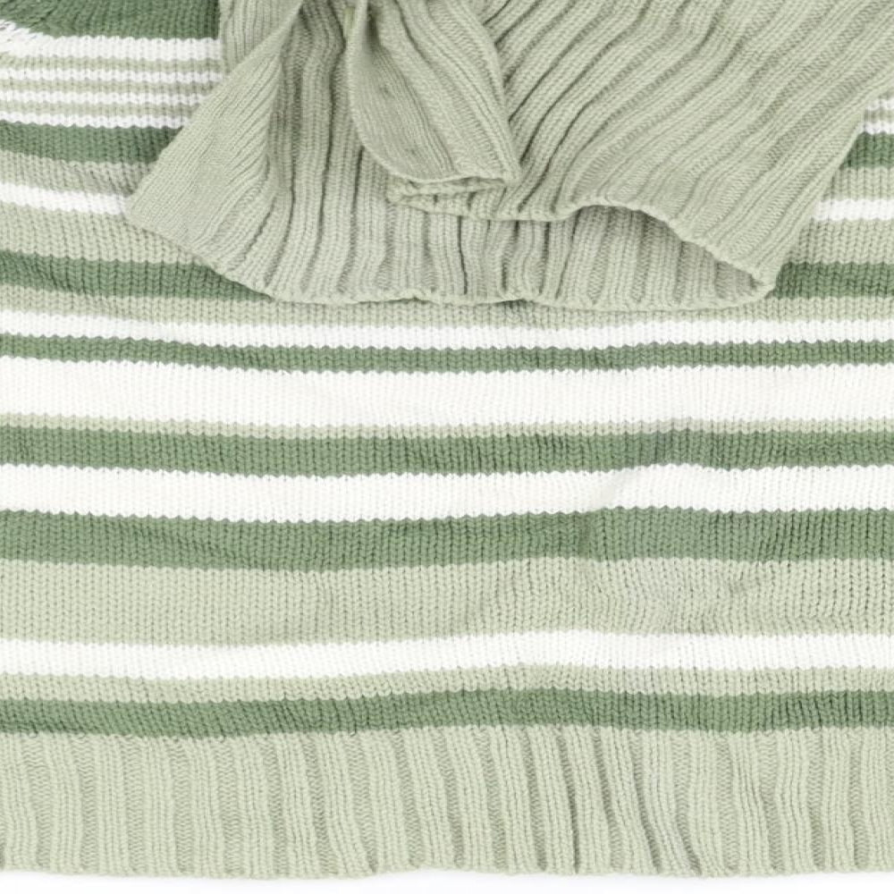 Bonmarché Womens Green Striped  Pullover Jumper Size M