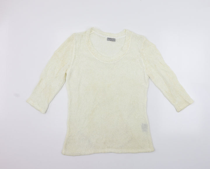 Per Una Womens Beige Pullover Jumper Size M - washable marks