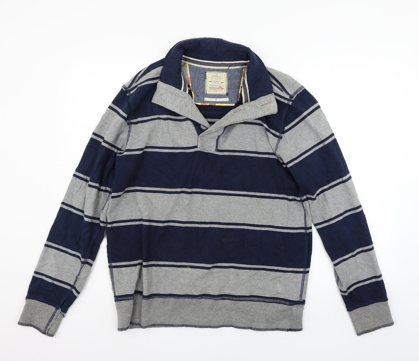 St George Mens Grey Striped  Pullover Jumper Size M