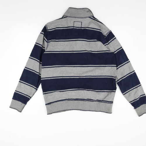 St George Mens Grey Striped  Pullover Jumper Size M