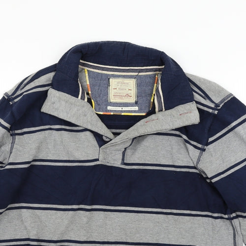 St George Mens Grey Striped  Pullover Jumper Size M