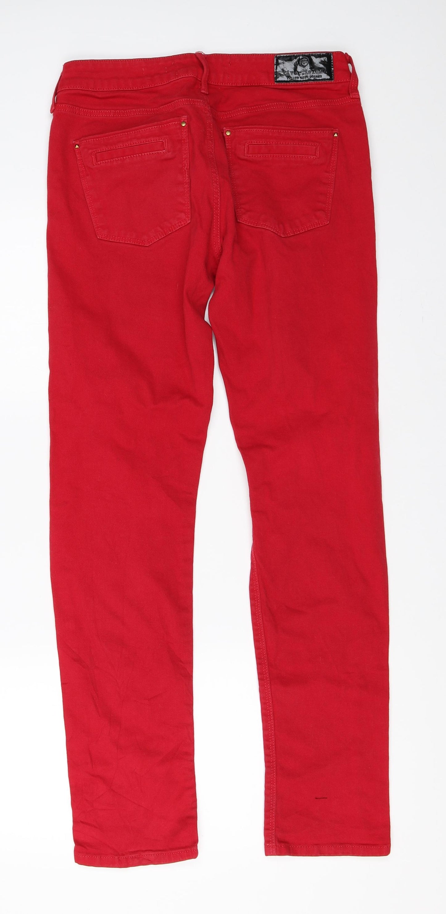 River Island Womens Red   Straight Jeans Size 10 L30 in