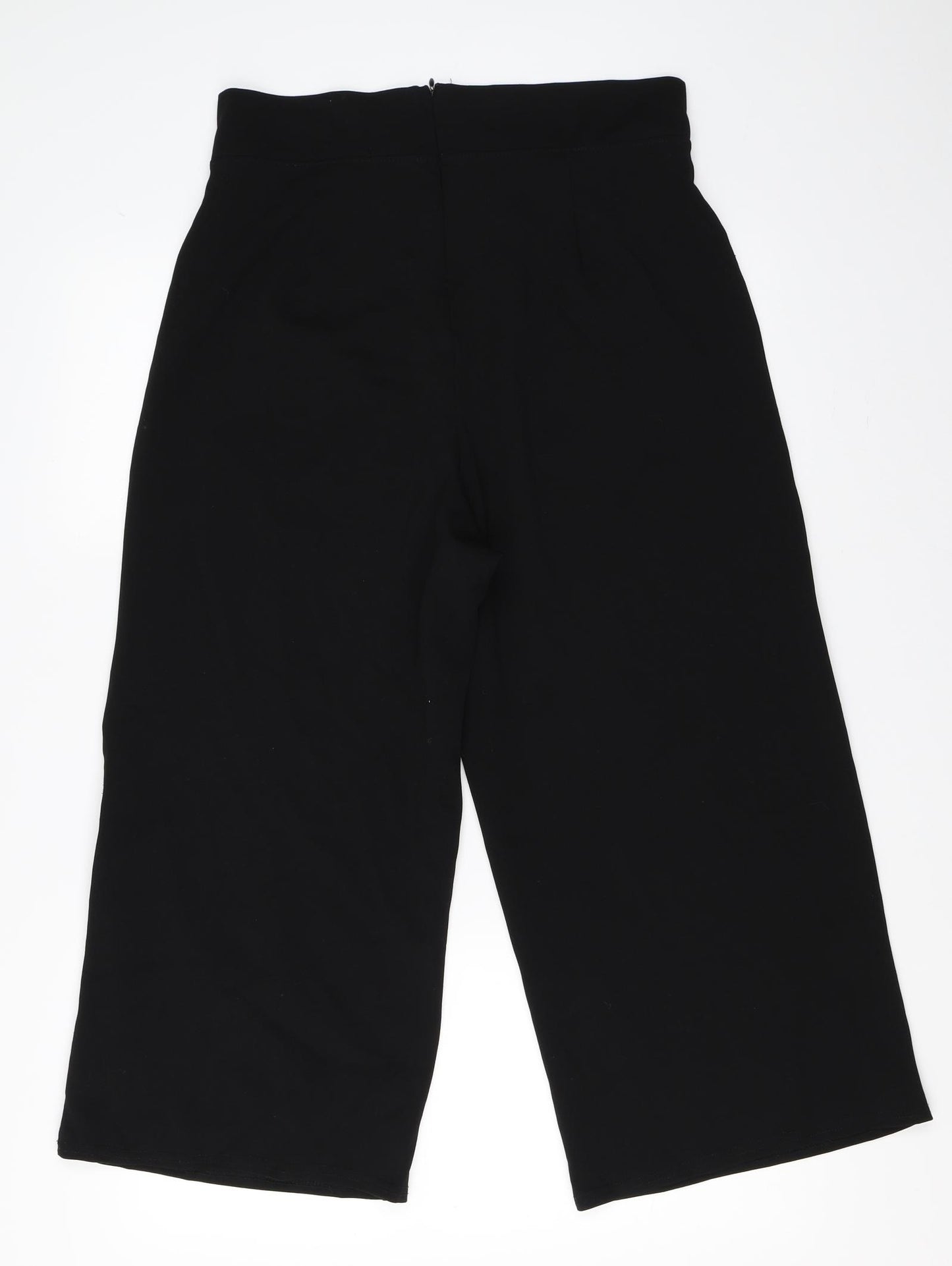 PRETTYLITTLETHING Womens Black   Cropped Trousers Size 14 L22 in