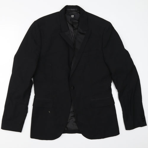 H&M Mens Black   Jacket Blazer Size 38