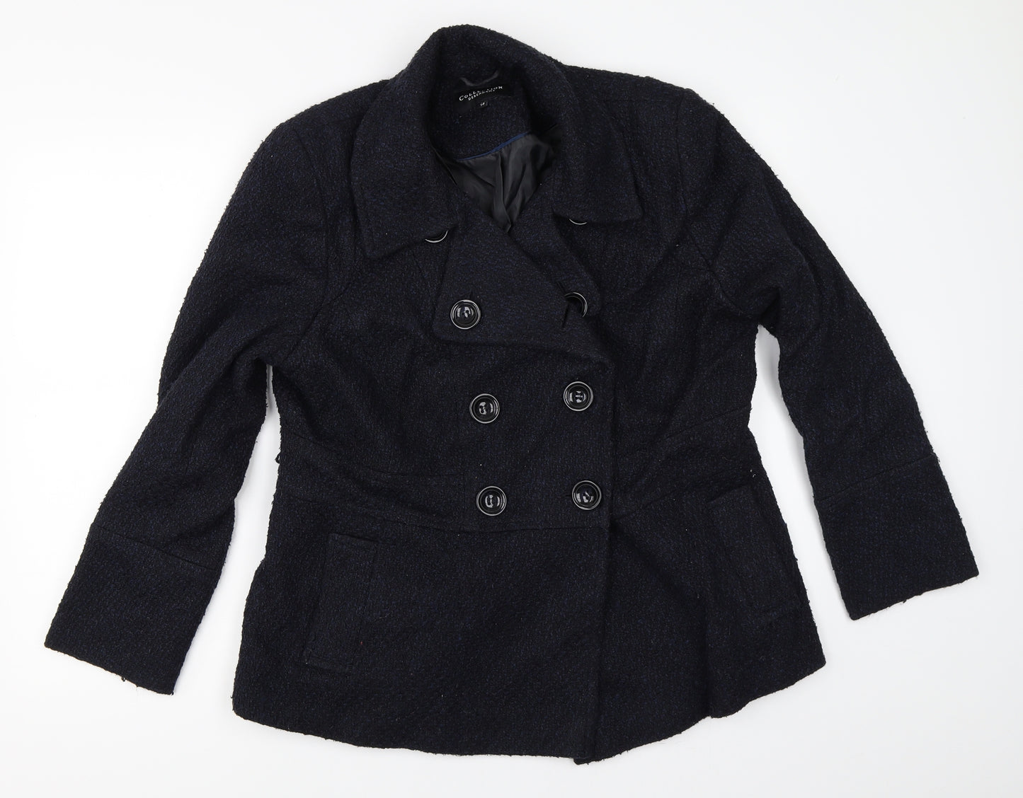 Debenhams Womens Blue   Pea Coat Coat Size 16