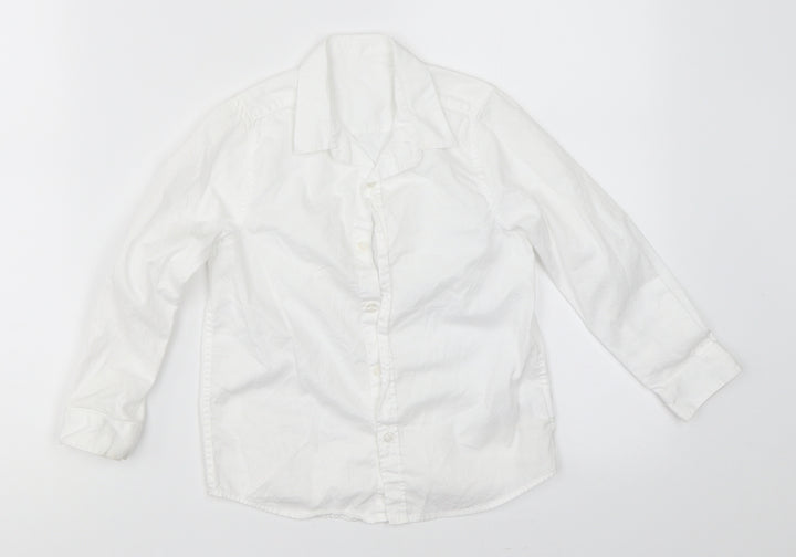 Marks and Spencer Boys White Basic Button-Up Size 3-4 Years