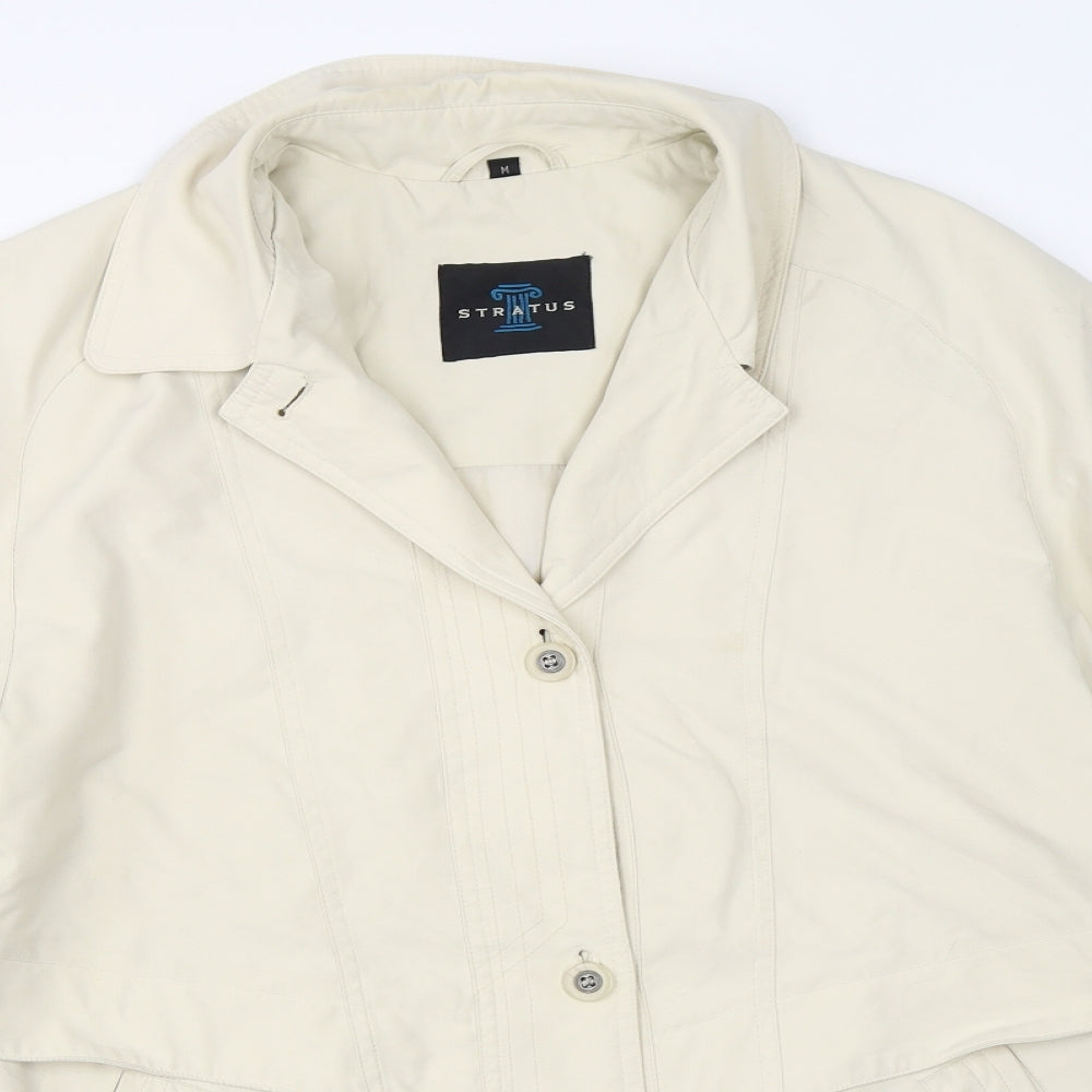 Stratus Womens Beige   Overcoat Coat Size M