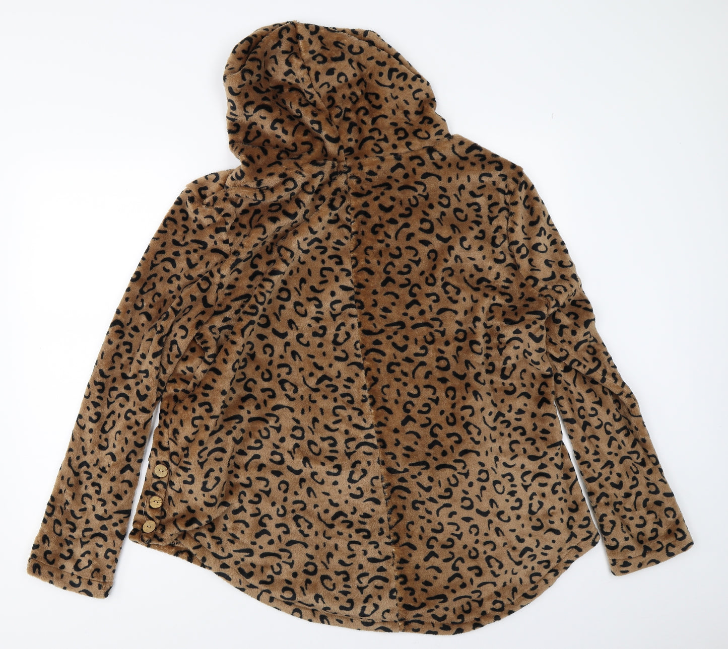 Preworn Womens Beige Animal Print  Jacket  Size 2XL