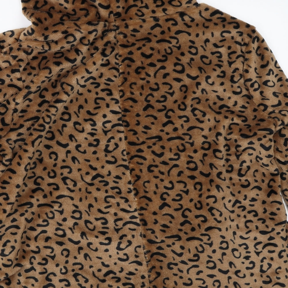 Preworn Womens Beige Animal Print  Jacket  Size 2XL