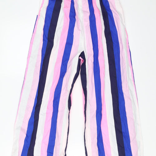 Marks and Spencer Girls Pink Striped  Top Pyjama Pants Size 13-14 Years